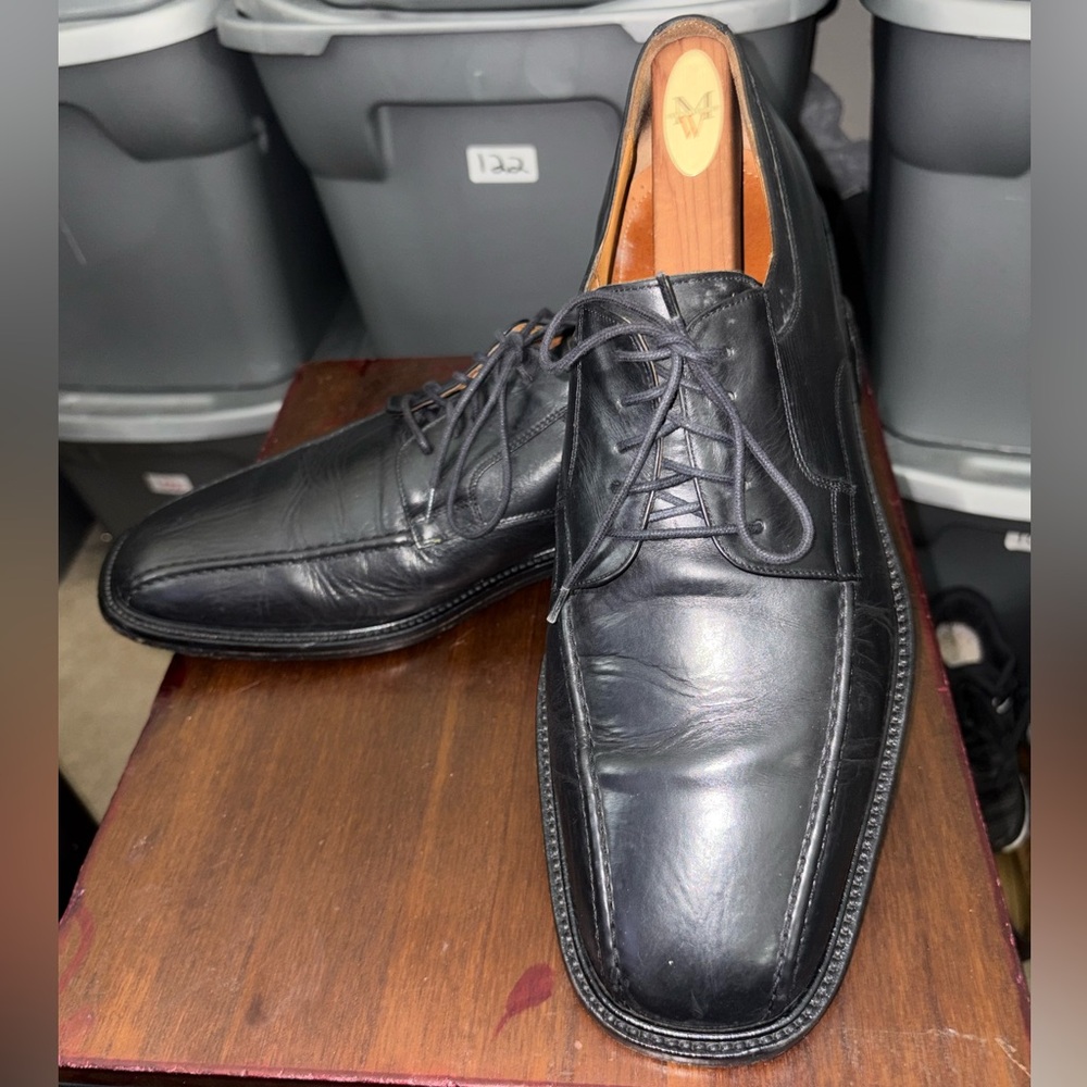 Black BOSTONIAN Made in ITALY Leather Men's Lace-Up Dress Shoes(126)